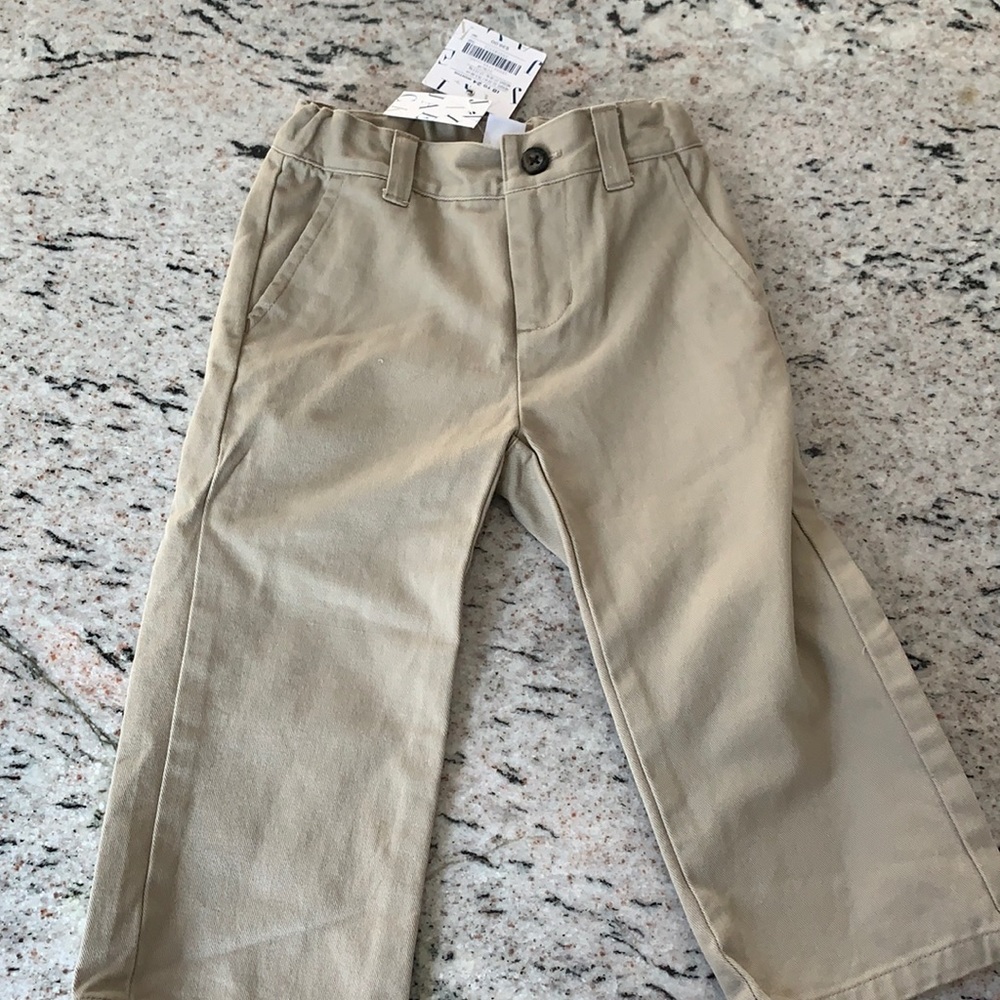 NWT Janie and Jack adjustable waist khaki pants 18-24 months